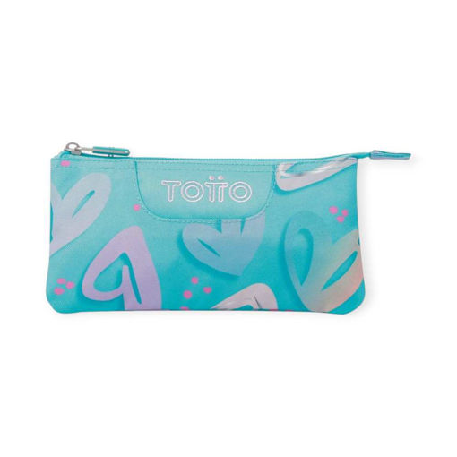 Picture of TOTTO 3 COMPARTMENT HEARTS PENCIL CASE